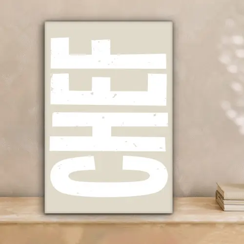 Wit - Chef - Decoratie - Japandi canvas 2cm klein -sfeer1