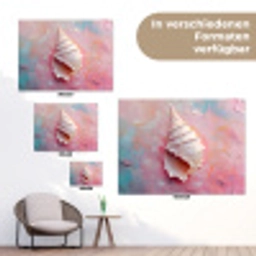 Schelp - Pastel - Pink tuinposter los doek klein -Xsfeer9_DE
