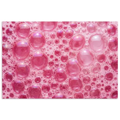 Roze - Schuim - Bubbels poster papier klein -3d