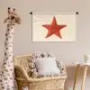 Zeester - Bobbels - Rood Wandkleed katoen klein -wsfeer5_kind