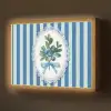 Illustratie - Bessen - Blauw - Strepen Light Box met batterij (Wandlamp) middel -z3d_website