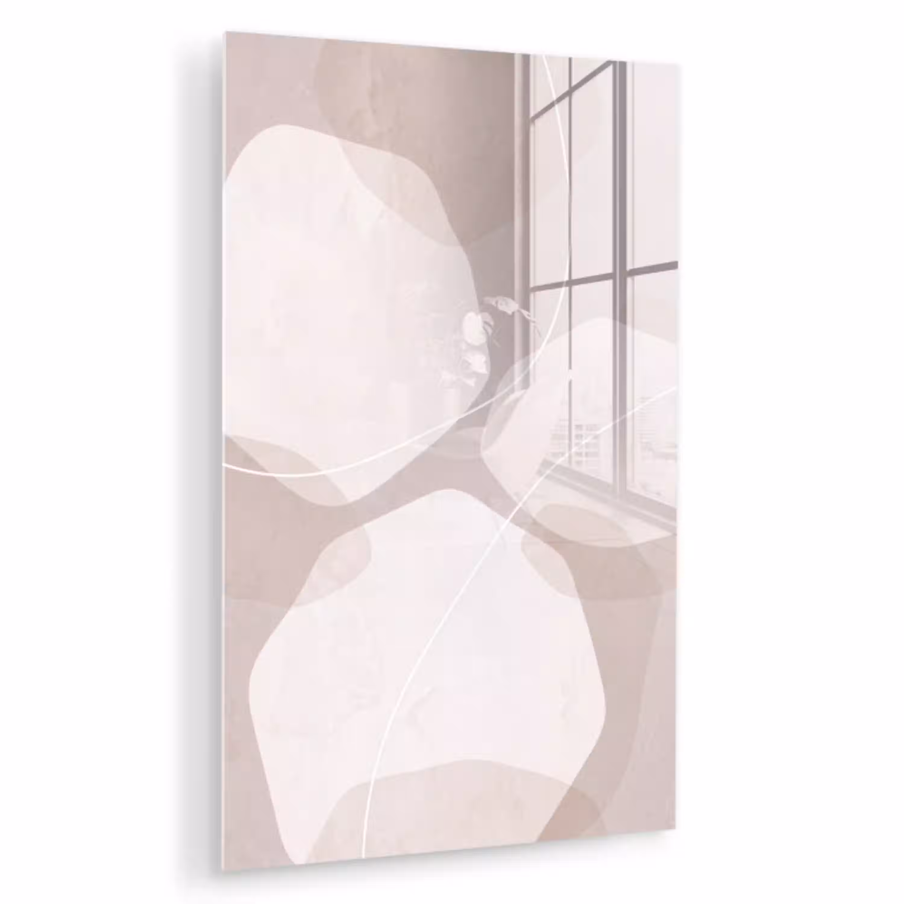 Abstract - Vormen - Beige plexiglas 5mm klein -zzzproduct_nieuw