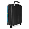 Patronen - Bananen op blauw NBS - Handbagage koffer - Kinderen Unisex middel -achterkant