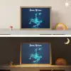 Voetballer - Blauw - Neon Light Box met batterij (Wandlamp kind) middel -sfeer3_kind