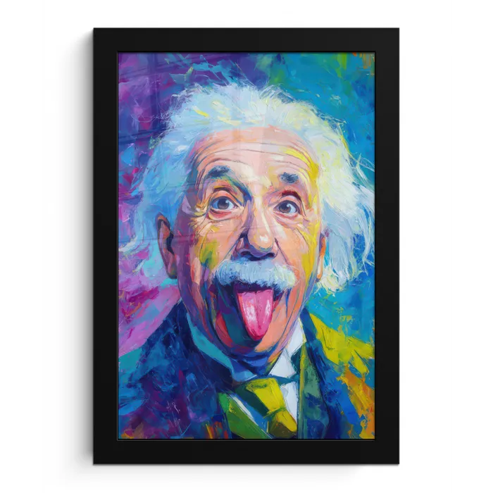 Oude man - Expressief - Kleurrijk fotolijst zwart zonder passe partout klein -3d