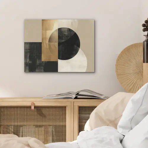 Abstract - Goud - Zwart - Kunst PET vilt klein -sfeer3