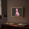 Zebra - Roze - Gestreept Light Box met batterij (Wandlamp) middel -sfeer1