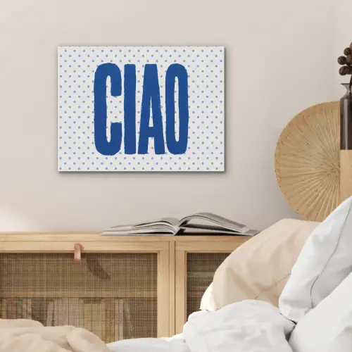 Ciao - Blauw - Stippen PET vilt klein -sfeer3