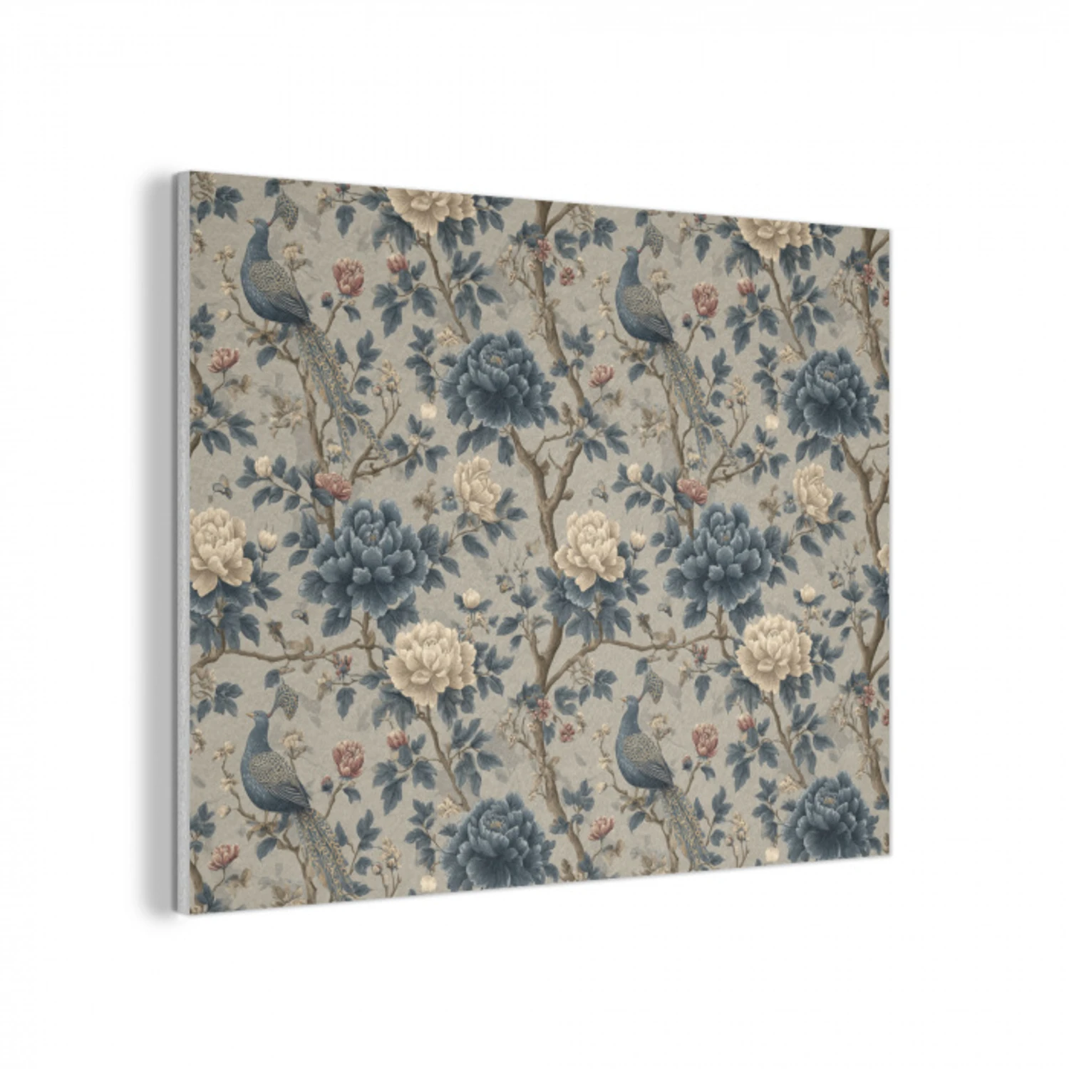 Pauw - Bloemen - Blauw PET vilt klein 837 -3d