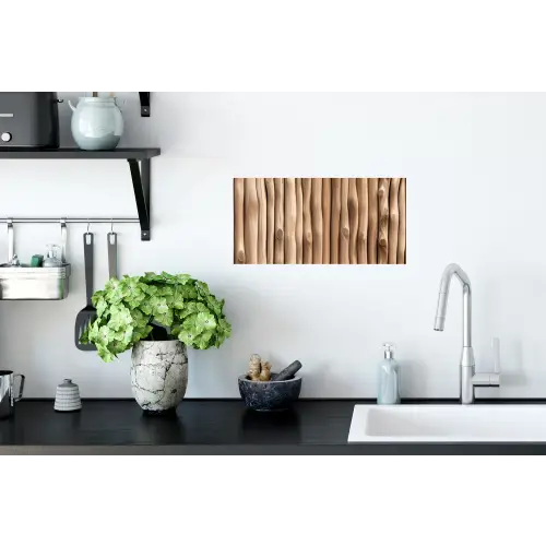 Hout - Stam - Lichtbruin Muursticker klein -keuken
