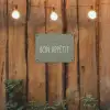 Spreuken - Bon appétit - Quotes - Eet smakelijk - Eten tuinposter los doek klein -sfeer1