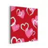 Patroon - Hartjes - Roze - Valentijn aluminium wit klein -3d
