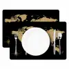 Wereldkaart - Beige - Zwart Placemat vinyl groot -zzsfeer2_Kitchenyeah-website