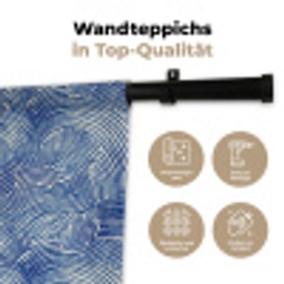 Modern - Abstract - Blauw Wandkleed katoen klein 269 -tsfeer2_DE