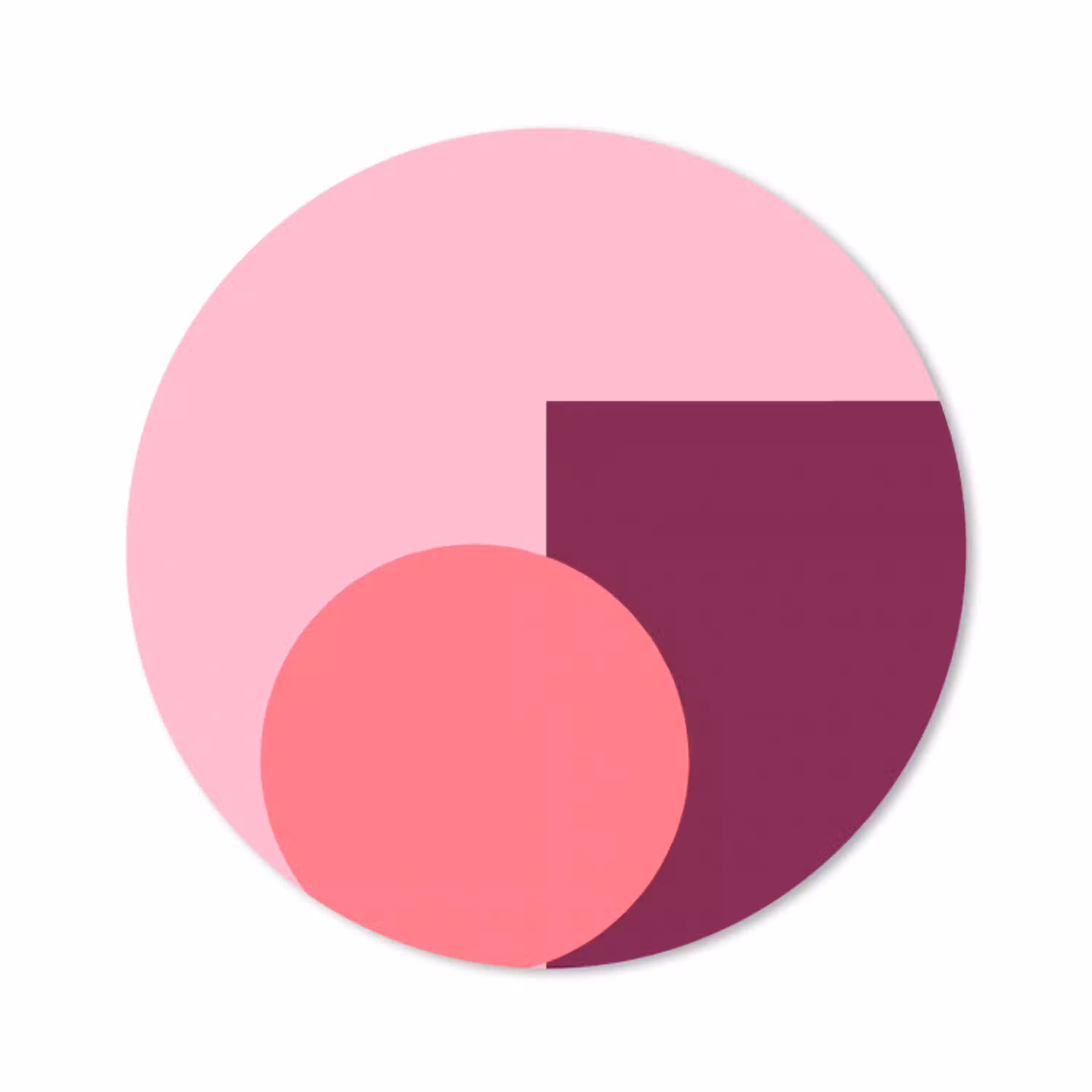 Abstract - Vormen - Roze - Modern - Design Muismat rond klein -3d