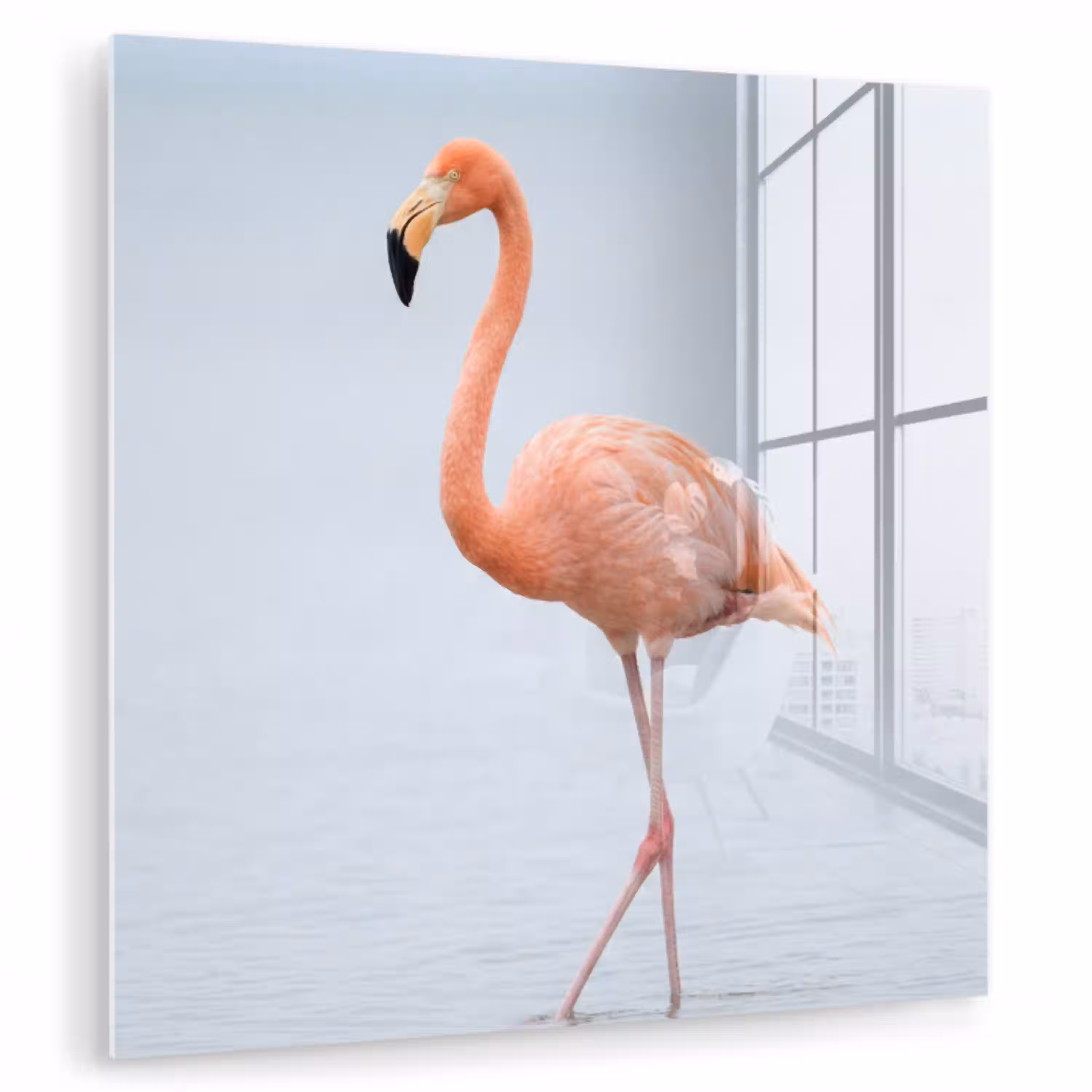 Flamingo - Zee - Roze plexiglas 5mm klein -zzzproduct_nieuw