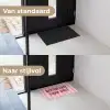Roze - Quote - Strepen Deurmat klein -voor-na_NL