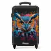Uil in kleurrijke graffiti stijl NBS - Handbagage koffer - Unisex middel -productfoto_recht
