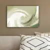 Abstract - Penseelstreken - Golven - Groen canvas 2cm klein -sfeer3