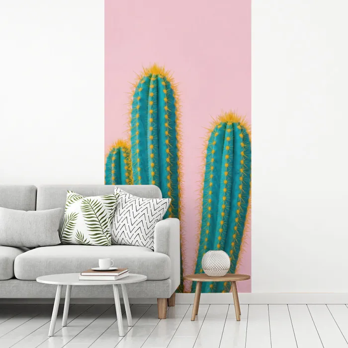 Cactussen - Modern - Pastel fotobehang vinyl groot -woonkamer