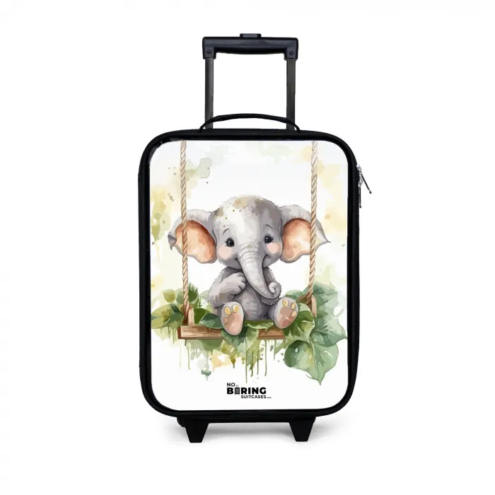 Onno olifant Kinderkoffer - Zwart klein -3d
