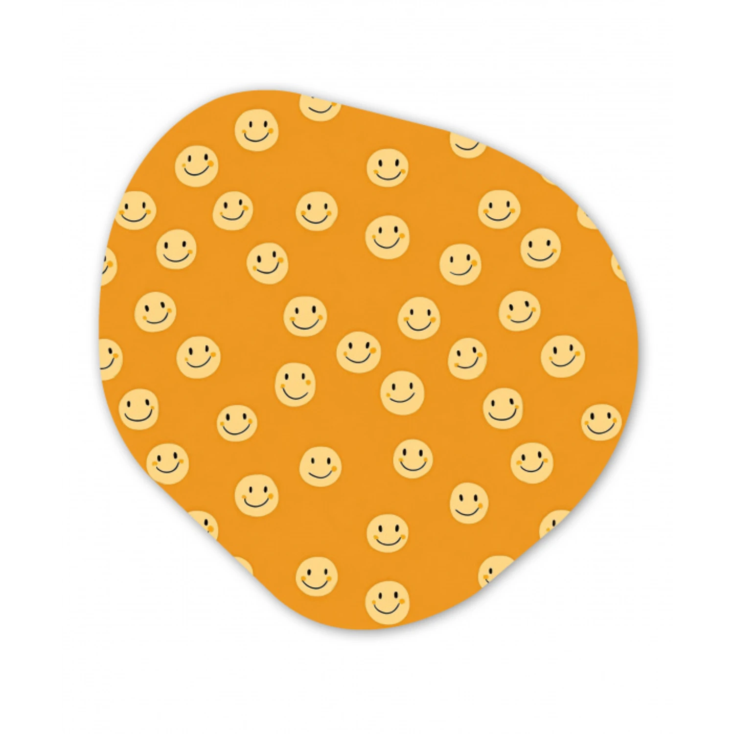Smileys - Retro - Heel Wandcirkel Organisch Aluminium middel 851 -3d