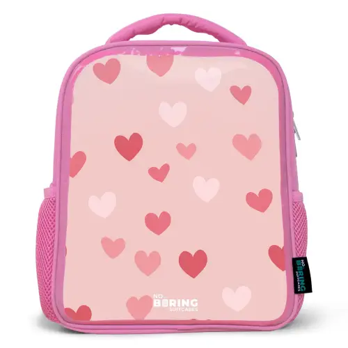 Hartjes Kinderrugzak - Roze middel -3d