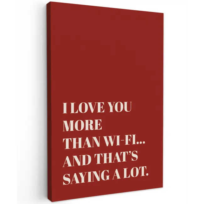 Rood - Quote - Liefde Tuinposter op houten frame 2 cm dik klein -3d