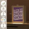 Oh hi - Paars - 3D Light Box met kabel (Tafellamp) klein -USP_NL