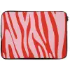 Zebraprint - Roze - Rood - Dierenprint laptophoes neopreen klein -zkaufland3dotto