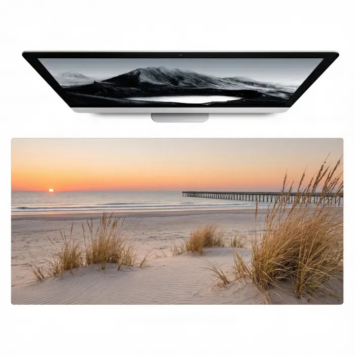 Pier - Zonsondergang - Strand Muismat XXL klein -zzz3d