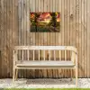 Wijngaard - Druiven - Zonsondergang Tuinposter op houten frame 2 cm dik klein -sfeer4