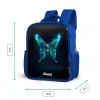 Magische digitale vlinder Kinderrugzak - Blauw middel -productfoto_formaten
