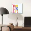You are art - Kleurrijk - Grafisch aluminium wit klein -sfeer5
