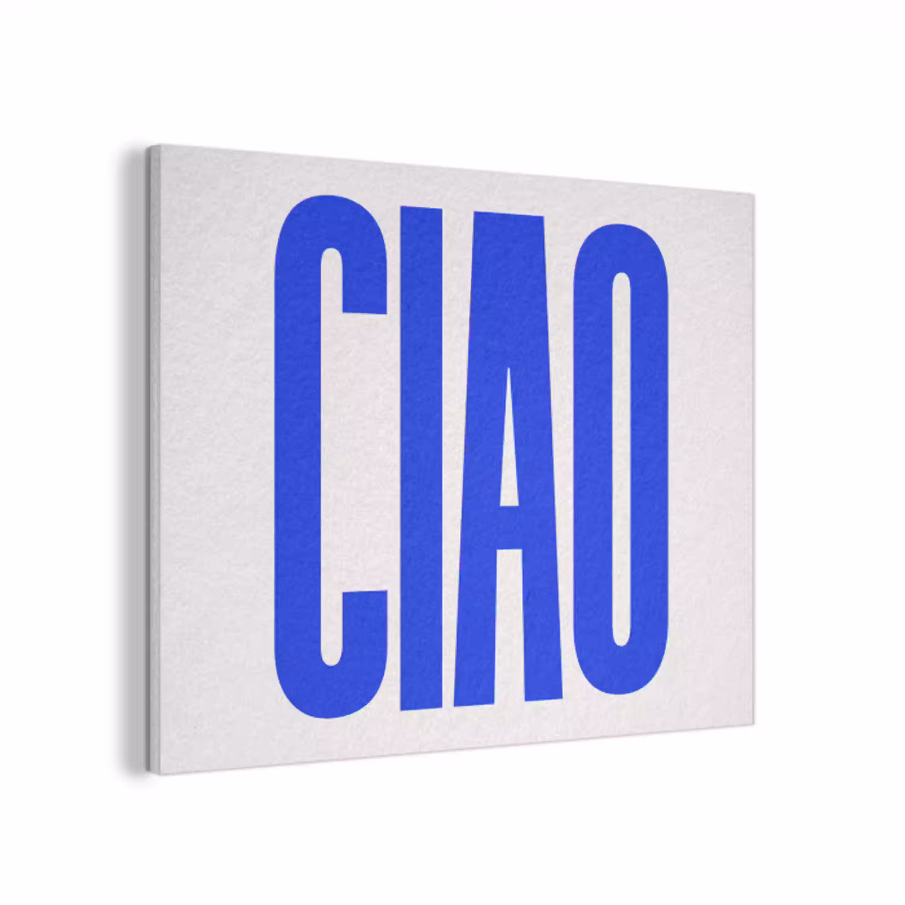 Ciao - Hoofdletters - Blauw - Minimalistisch PET vilt klein -3d