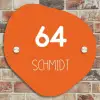 Oranje - Modern Naambord Organisch middel -sfeer10