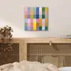 Blokken - Vierkant - Patroon - Gekleurd aluminium wit klein -sfeer3