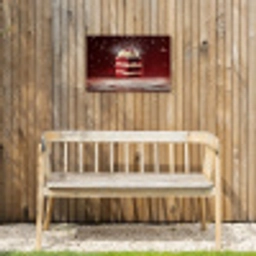 Rode - Velvet - Taart - Eten Tuinposter op houten frame 2 cm dik klein -sfeer4