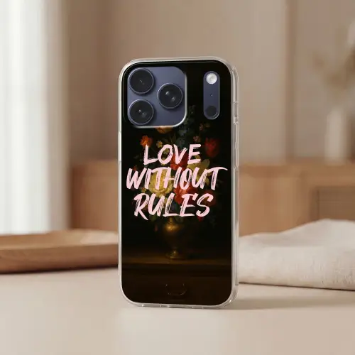 Liefde - Modern - Bloemen Telefoonhoesje iPhone 17 Pro klein -sfeer2