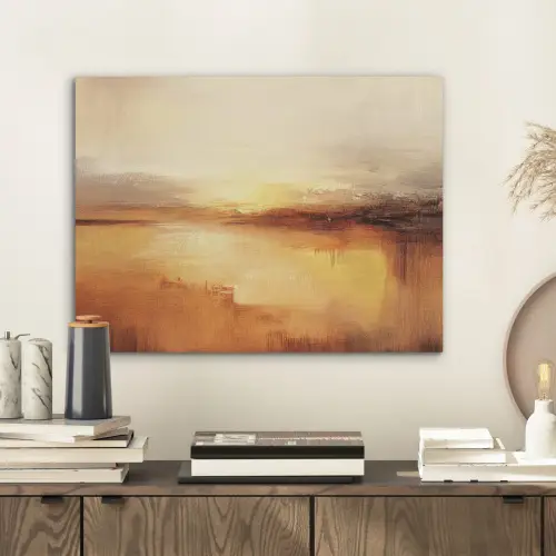 Abstract - Bruin - Modern - Herfst kleuren PET vilt klein -sfeer1