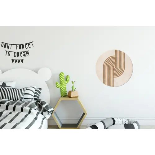 Symmetrische bocht - Koperkleurig Wandcirkel aluminium klein -kinderkamer