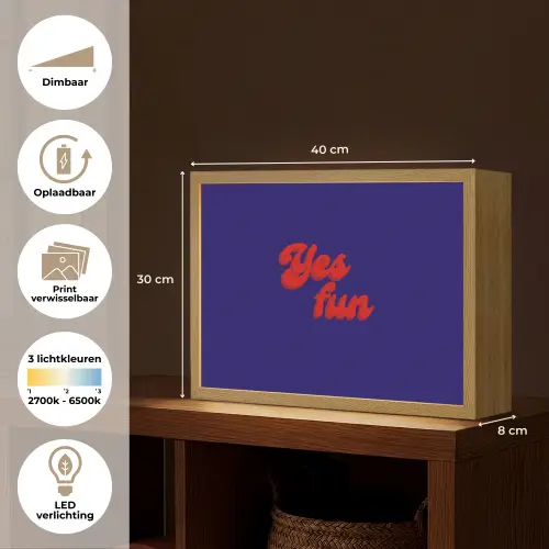 Blauw - Rood - Yes fun - 3D Light Box met batterij (Wandlamp) middel -USP_websiteoverzichtNL