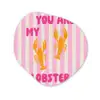 Lobster - Love - Valentijn Wandcirkel Organisch Aluminium middel -3d
