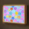 Smileys - Kleurrijk - Grappig Light Box met batterij (Wandlamp kind) middel -z3d_website