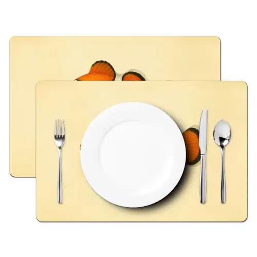 Vis - Oranje - Strepen Placemat vinyl groot -zzsfeer2_Kitchenyeah-website