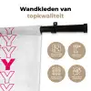 Lucky - Roze - Patroon Wandkleed katoen klein -sfeer2