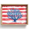 Koraal - Verfstructuur - Rood - Blauw Dienblad Rechthoek middel -z3d_shopping