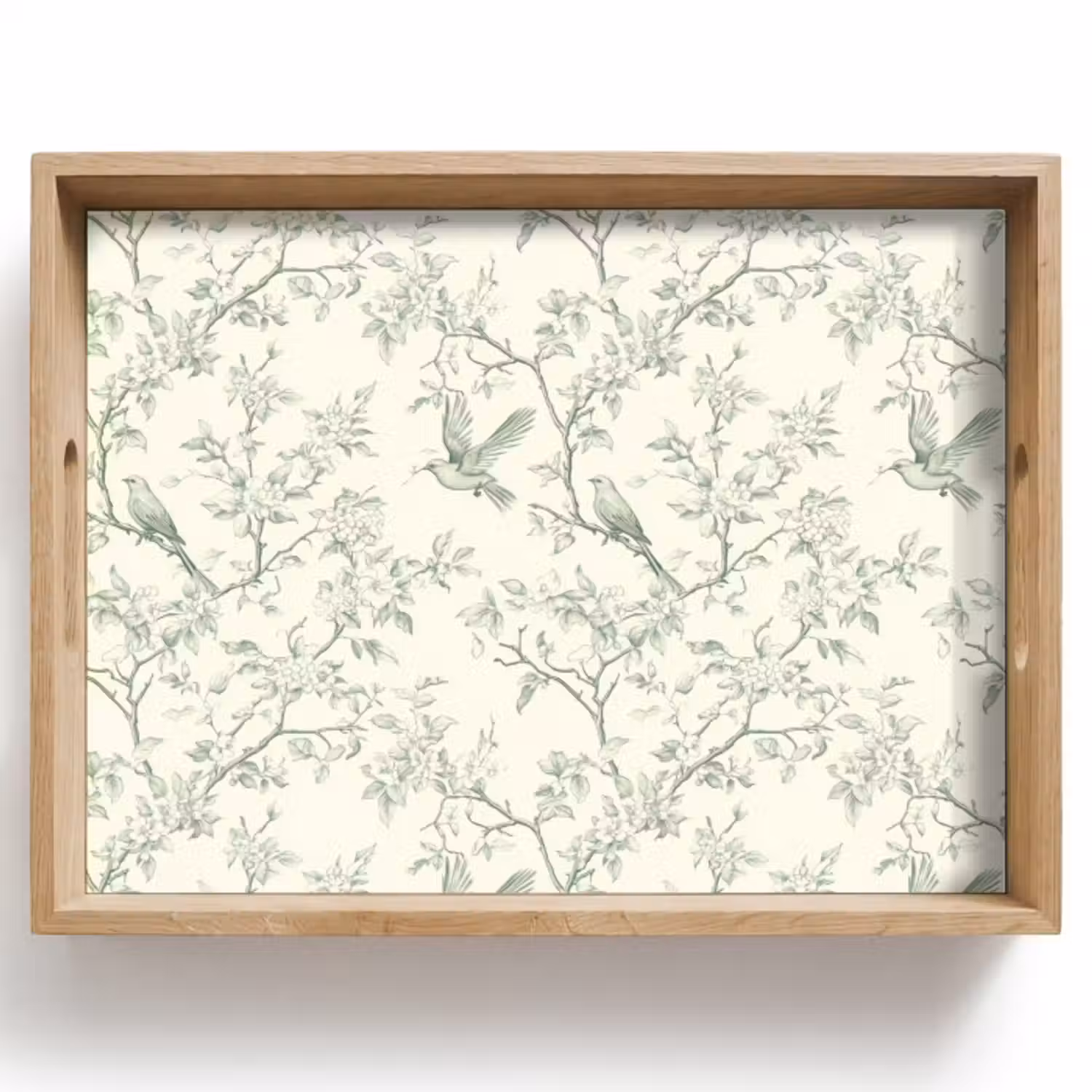 Dienblad - Klassiek - Vogels - Groen