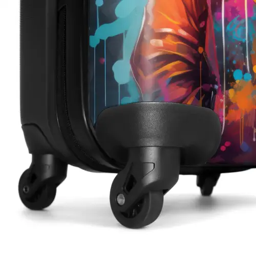 Panda met oranje jas en verfspetters Koffer - NBS - Handbagage middel -wiel