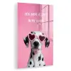 Hartjes - Hond - Valentijn - Roze plexiglas 5mm klein -zzzproduct_nieuw